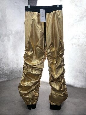 AKIRA Gold Ruched Pants